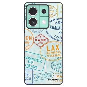 Picasee silikonowe czarne etui na Xiaomi Redmi Note 13 5G - PASSPORT EDITION