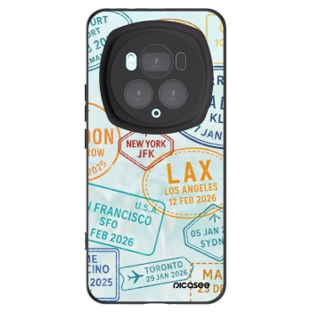 Picasee silikonowe czarne etui na Honor Magic6 Pro - PASSPORT EDITION