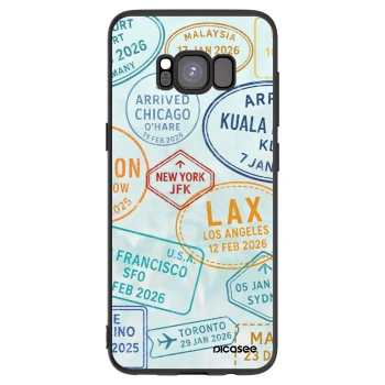 Picasee silikonowe czarne etui na Samsung Galaxy S8 G950F - PASSPORT EDITION
