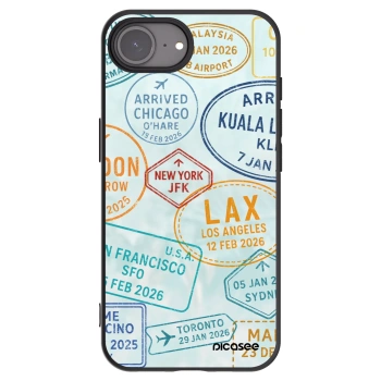 Picasee silikonowe czarne etui na Apple iPhone 16e - PASSPORT EDITION