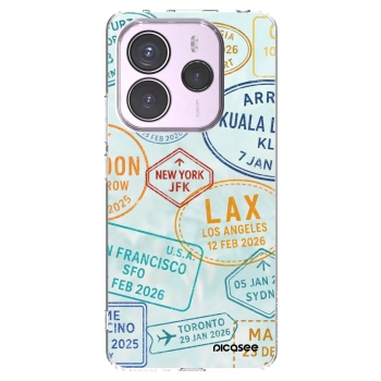 Picasee silikonowe przeźroczyste etui na Xiaomi Redmi Note 14 5G - PASSPORT EDITION