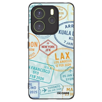 Picasee silikonowe czarne etui na Xiaomi Redmi Note 14 4G - PASSPORT EDITION