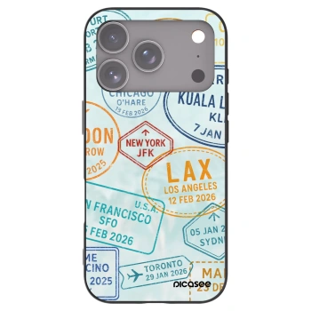 Picasee silikonowe czarne etui na Apple iPhone 17 Pro - PASSPORT EDITION