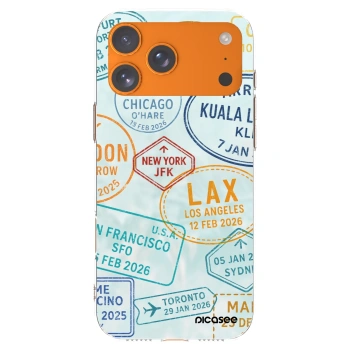 Picasee silikonowe przeźroczyste etui na Apple iPhone 17 Pro Max - PASSPORT EDITION