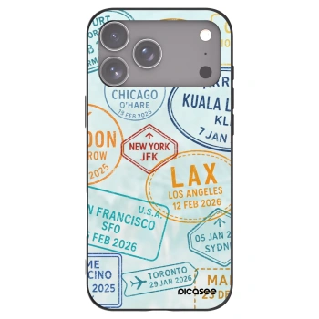 Picasee silikonowe czarne etui na Apple iPhone 17 Pro Max - PASSPORT EDITION