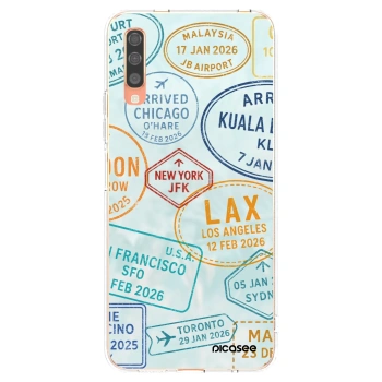 Picasee silikonowe przeźroczyste etui na Samsung Galaxy A70 A705F - PASSPORT EDITION