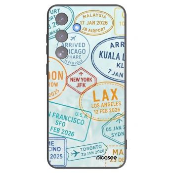 Picasee silikonowe czarne etui na Samsung Galaxy S25 FE 5G - PASSPORT EDITION