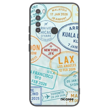 Picasee silikonowe czarne etui na Xiaomi Redmi Note 8 - PASSPORT EDITION