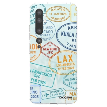 Picasee silikonowe przeźroczyste etui na Xiaomi Mi Note 10 (Pro) - PASSPORT EDITION