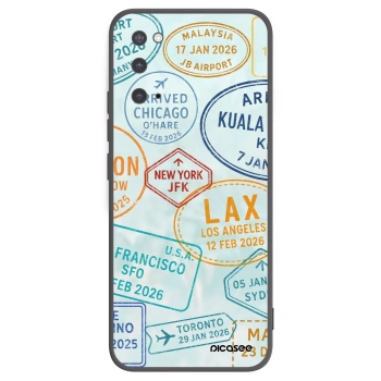 Picasee silikonowe czarne etui na Samsung Galaxy S20 G980F - PASSPORT EDITION