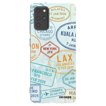 Picasee silikonowe przeźroczyste etui na Samsung Galaxy S20+ G985F - PASSPORT EDITION