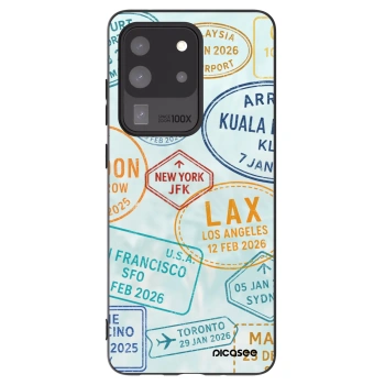 Picasee silikonowe czarne etui na Samsung Galaxy S20 Ultra 5G G988F - PASSPORT EDITION