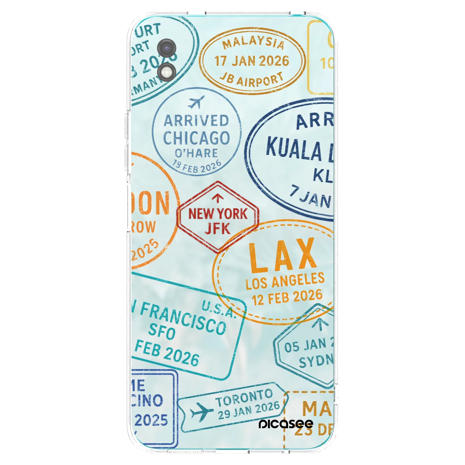 Picasee silikonowe czarne etui na Xiaomi Redmi 9A - PASSPORT EDITION
