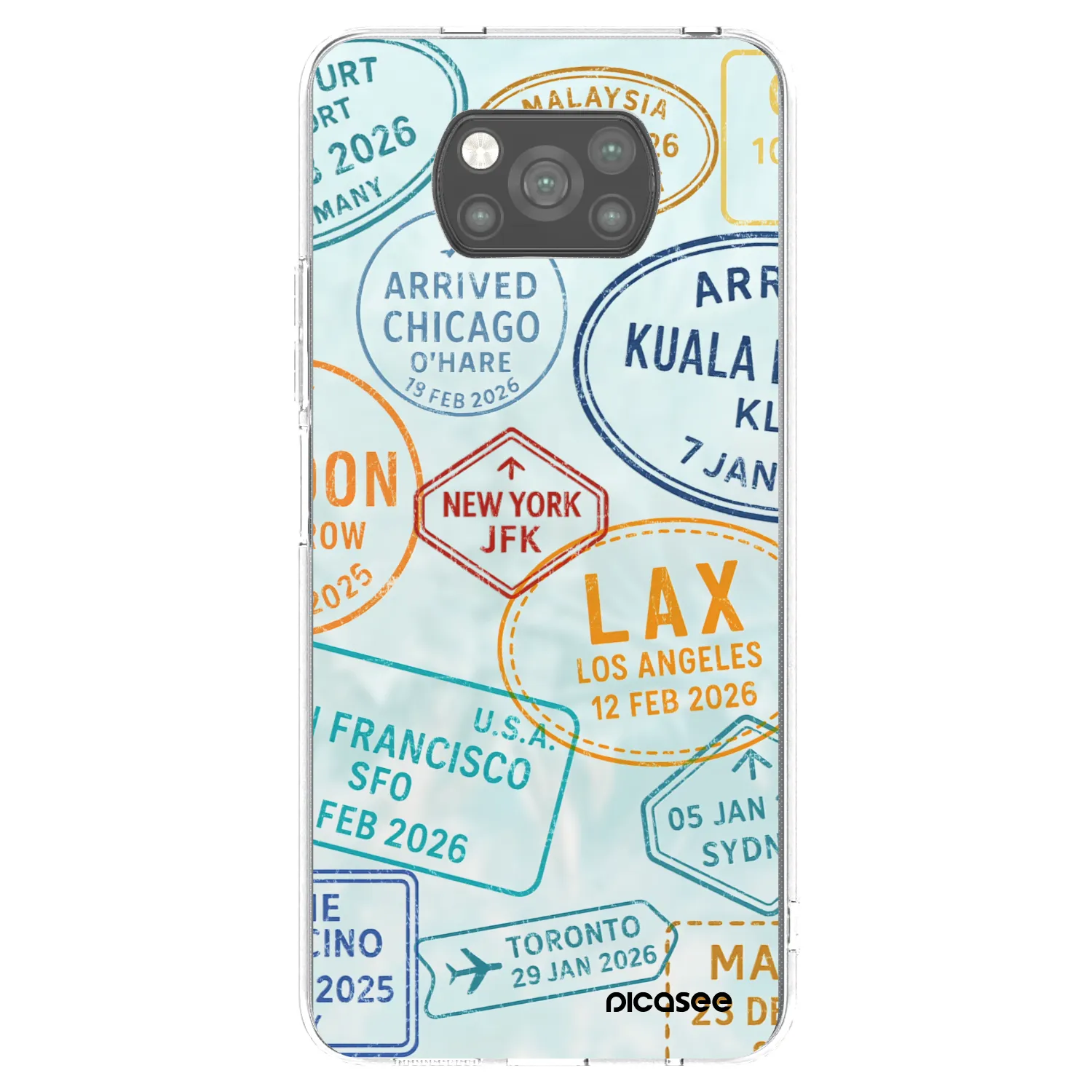 Picasee silikonowe czarne etui na Xiaomi Poco X3 - PASSPORT EDITION