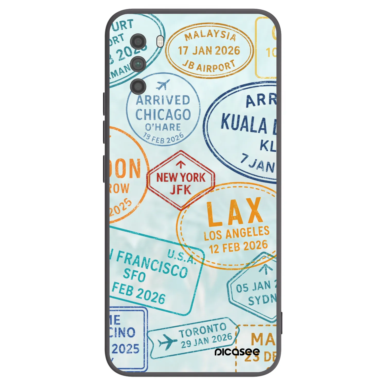 Picasee silikonowe czarne etui na Xiaomi Poco M3 - PASSPORT EDITION
