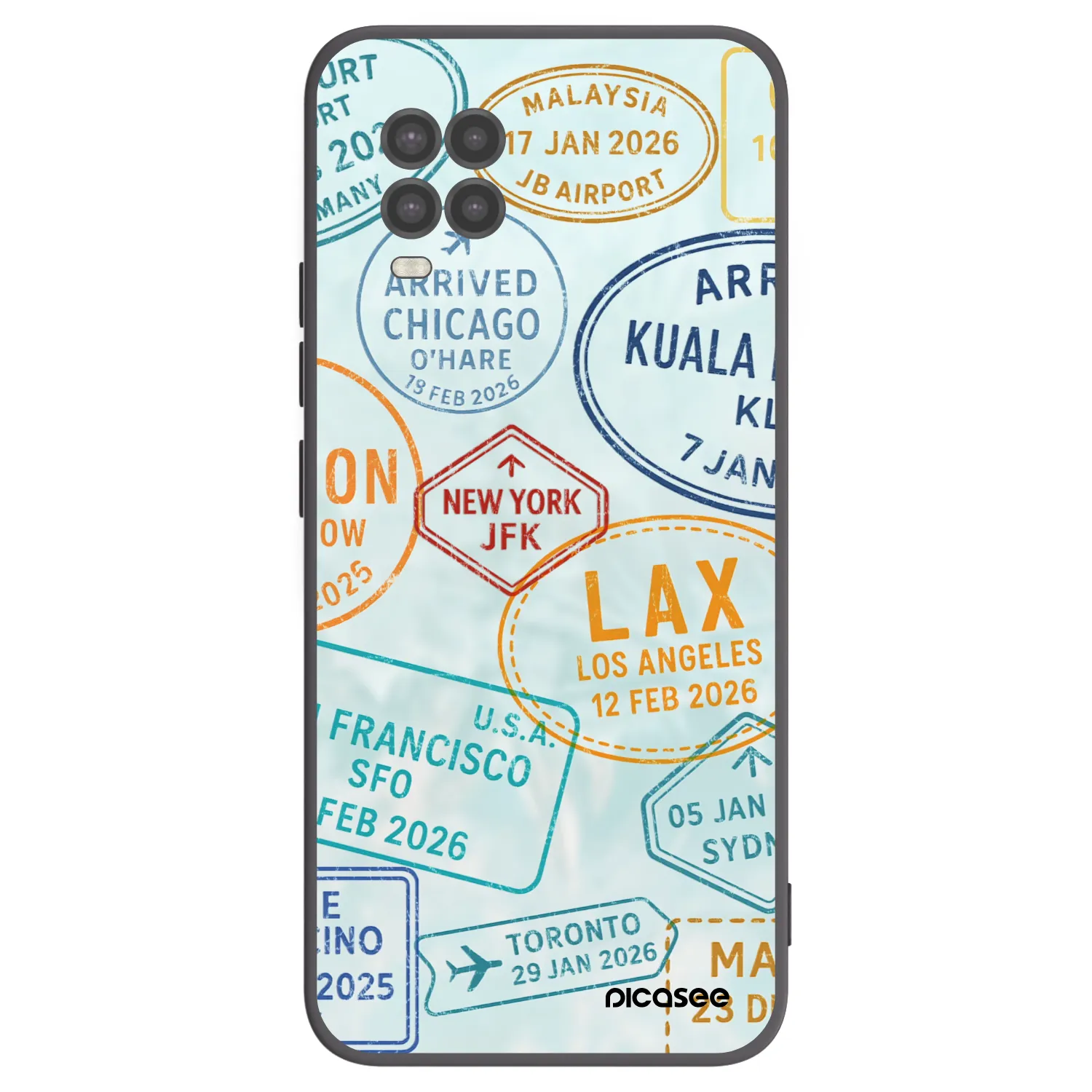 Picasee silikonowe czarne etui na Xiaomi Mi 10 Lite - PASSPORT EDITION