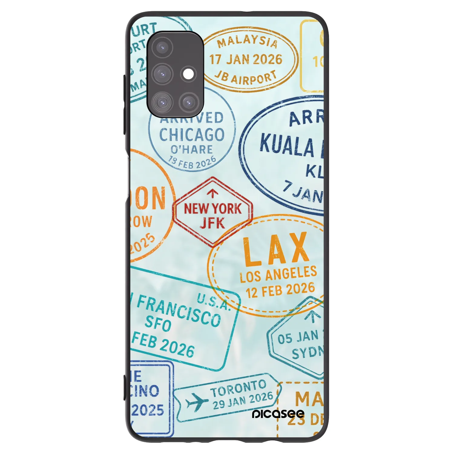 Picasee silikonowe czarne etui na Samsung Galaxy M51 M515F - PASSPORT EDITION