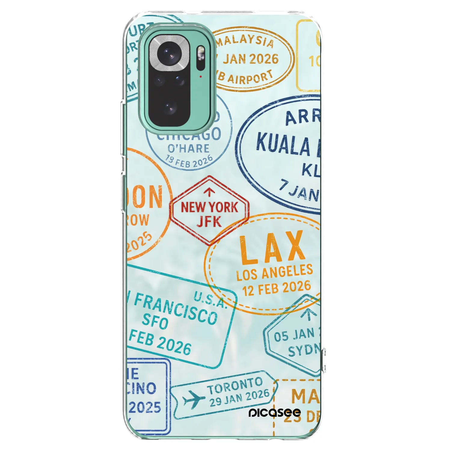 Picasee silikonowe przeźroczyste etui na Xiaomi Redmi Note 10 Pro - PASSPORT EDITION