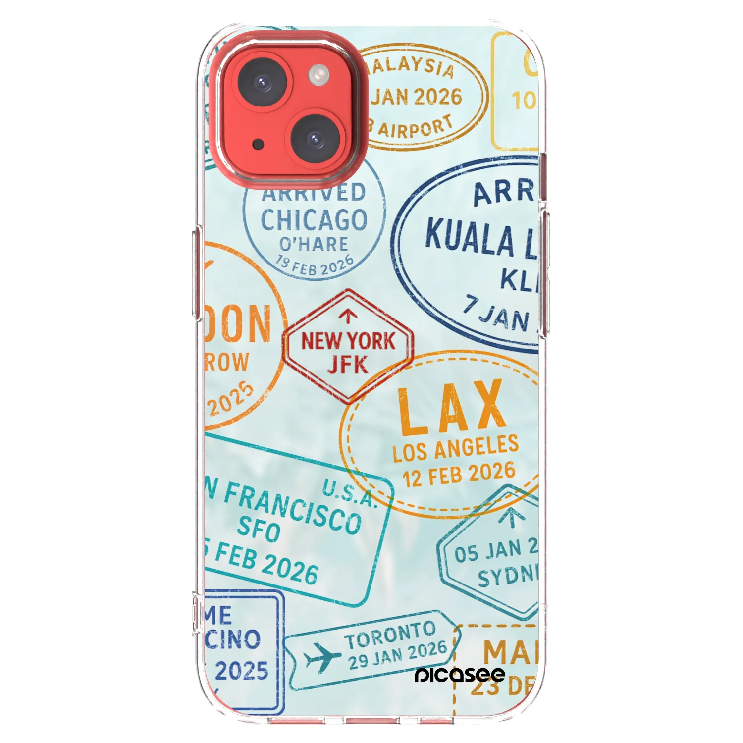 Picasee silikonowe przeźroczyste etui na Apple iPhone 13 - PASSPORT EDITION