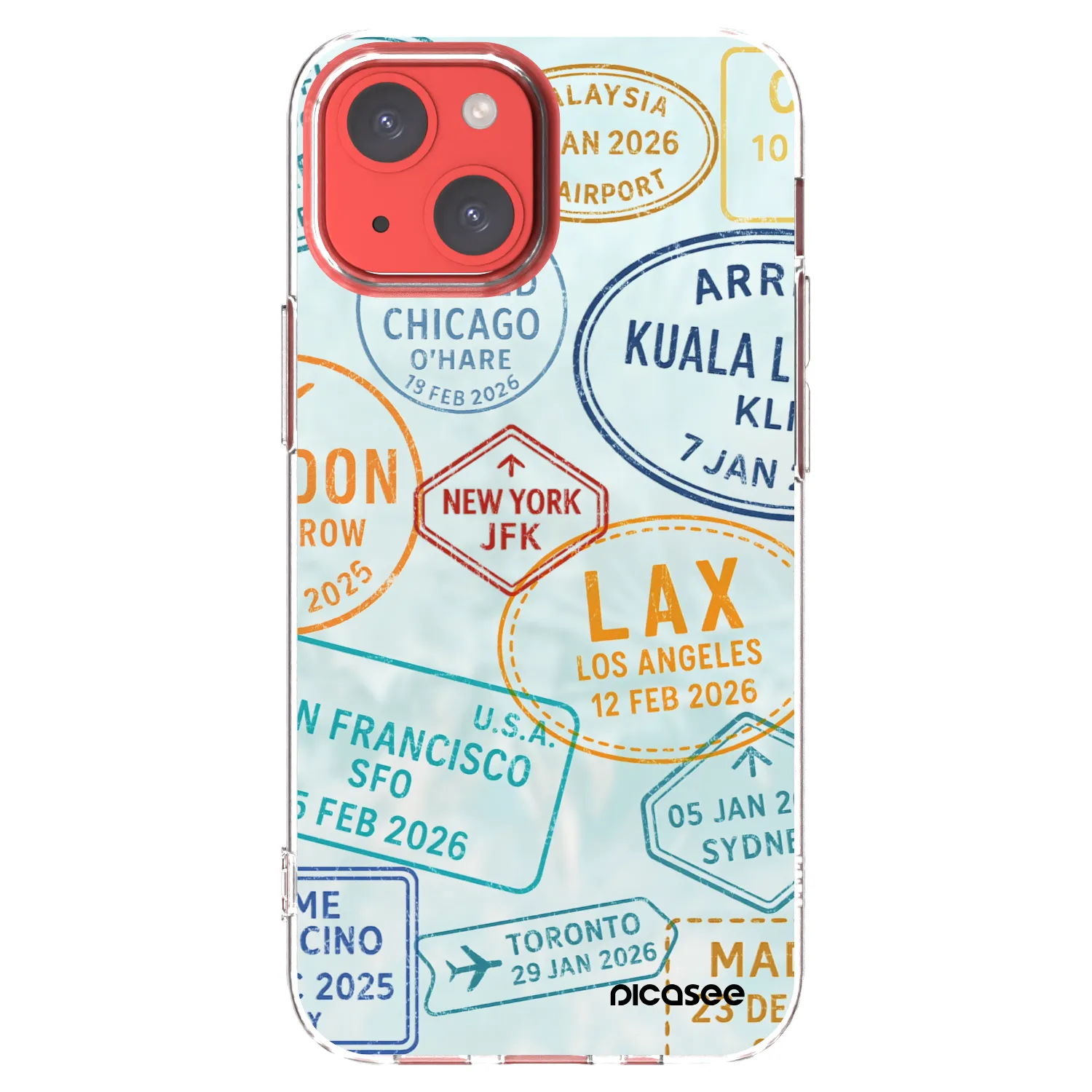 Picasee silikonowe przeźroczyste etui na Apple iPhone 13 mini - PASSPORT EDITION