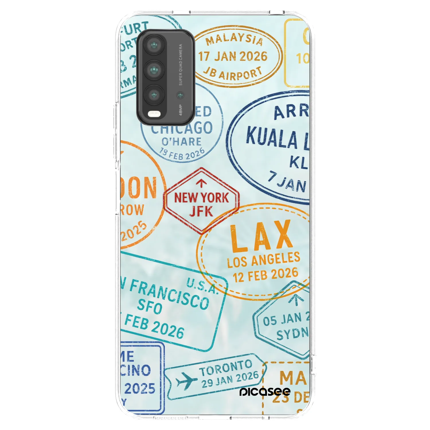 Picasee silikonowe czarne etui na Xiaomi Redmi 9T - PASSPORT EDITION