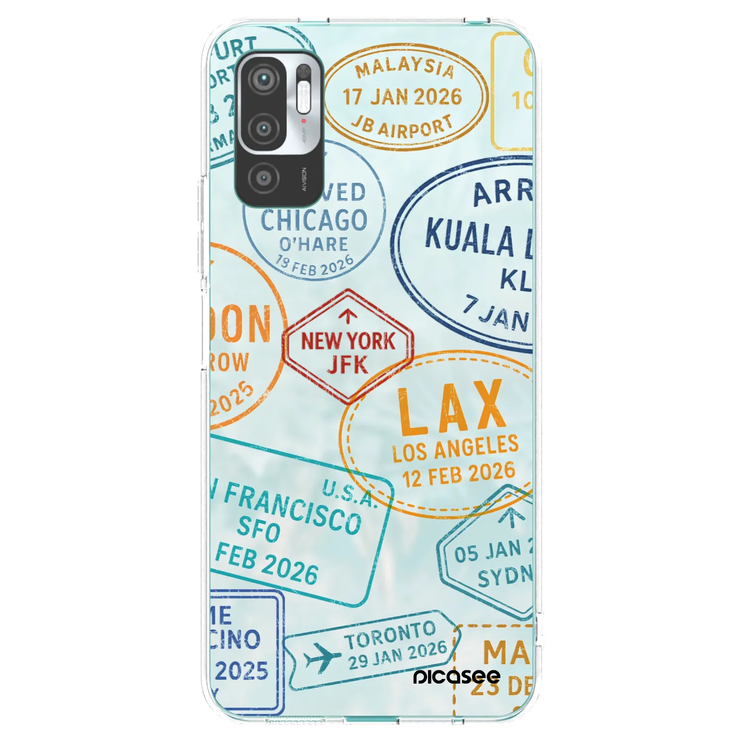 Picasee silikonowe przeźroczyste etui na Xiaomi Redmi Note 10 5G - PASSPORT EDITION