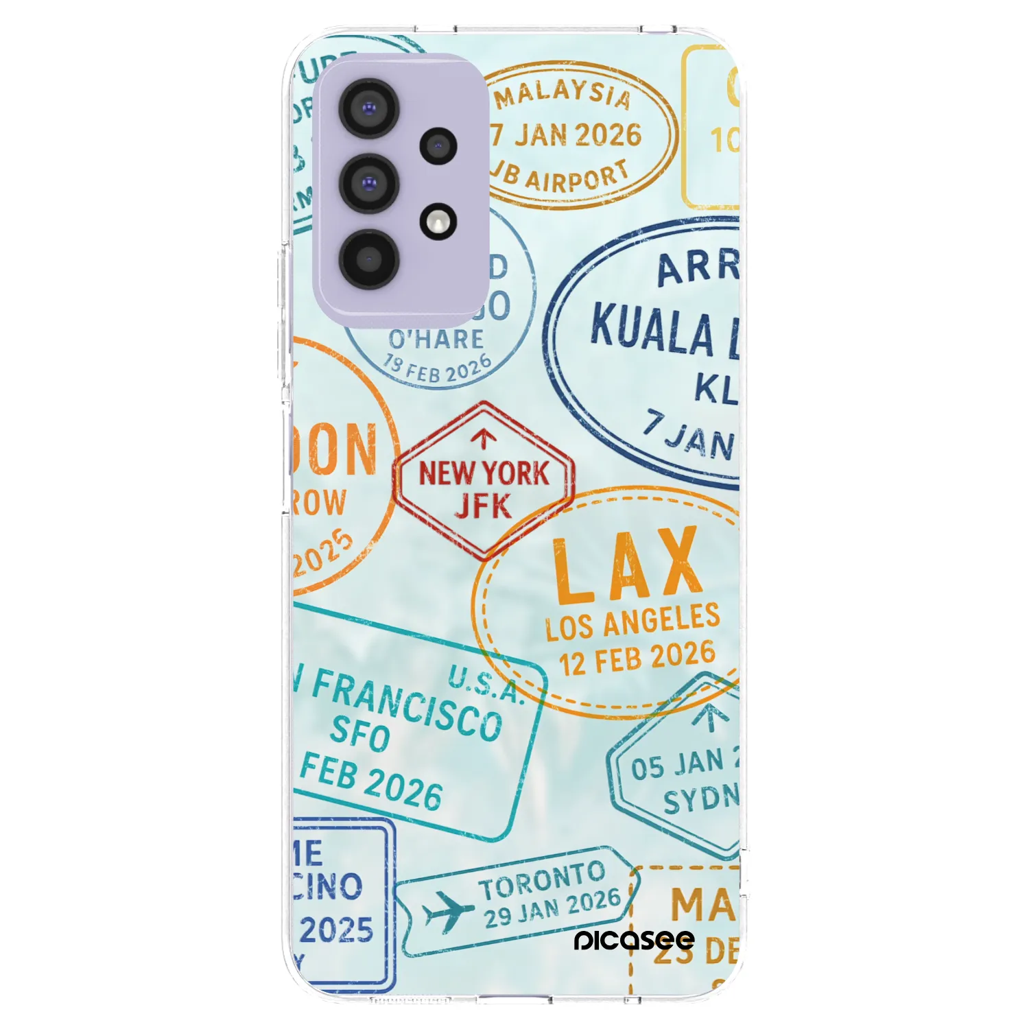 Picasee silikonowe przeźroczyste etui na Samsung Galaxy A32 4G SM-A325F - PASSPORT EDITION