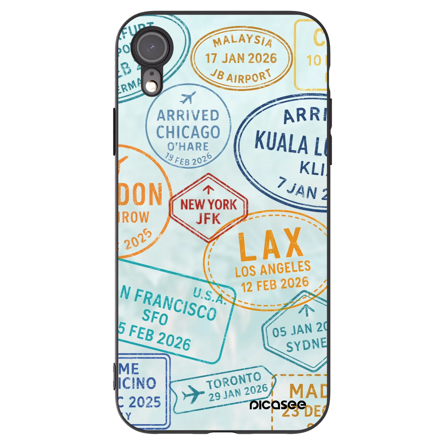 Picasee silikonowe czarne etui na Apple iPhone 6 Plus/6S Plus - PASSPORT EDITION