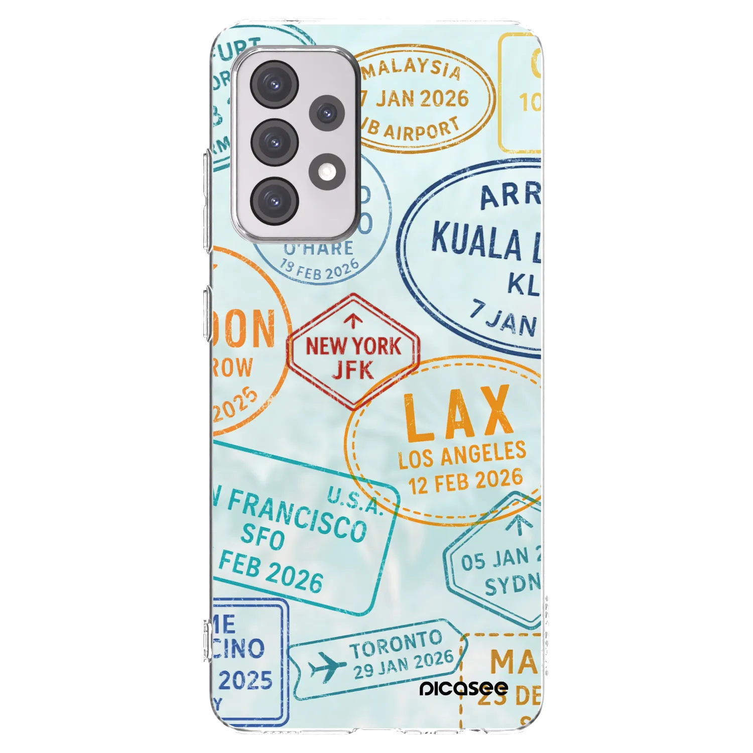 Picasee silikonowe przeźroczyste etui na Samsung Galaxy A52s 5G A528B - PASSPORT EDITION