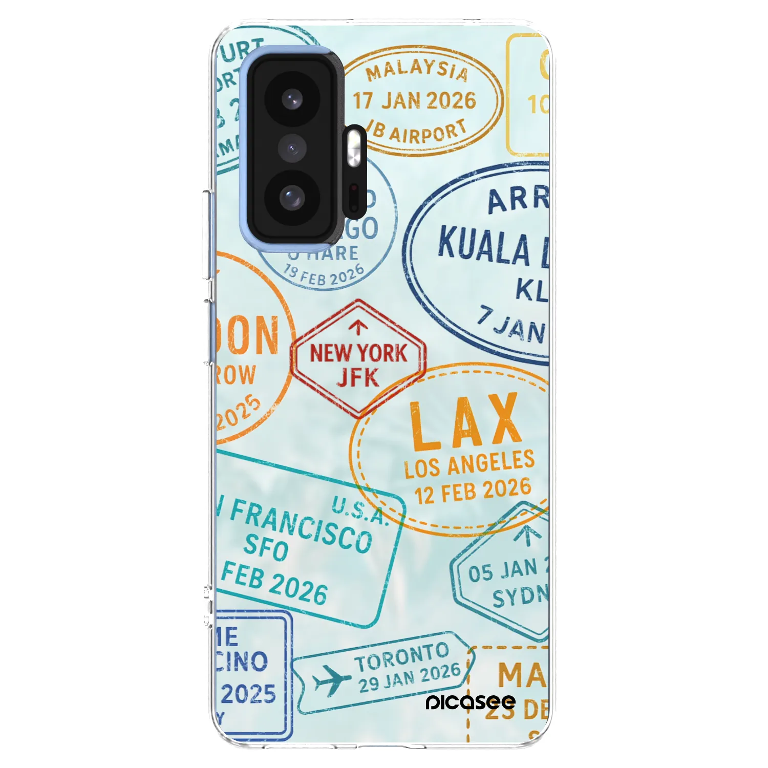 Picasee silikonowe przeźroczyste etui na Xiaomi 11T Pro - PASSPORT EDITION