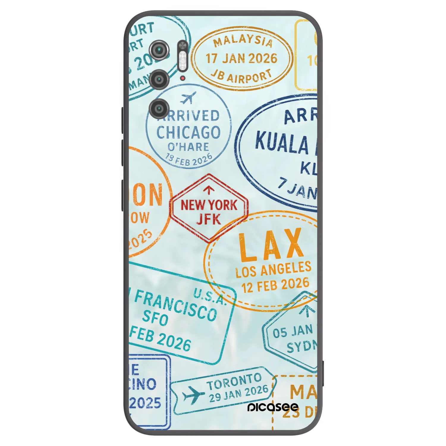 Picasee silikonowe czarne etui na Xiaomi Poco M3 Pro 5G - PASSPORT EDITION