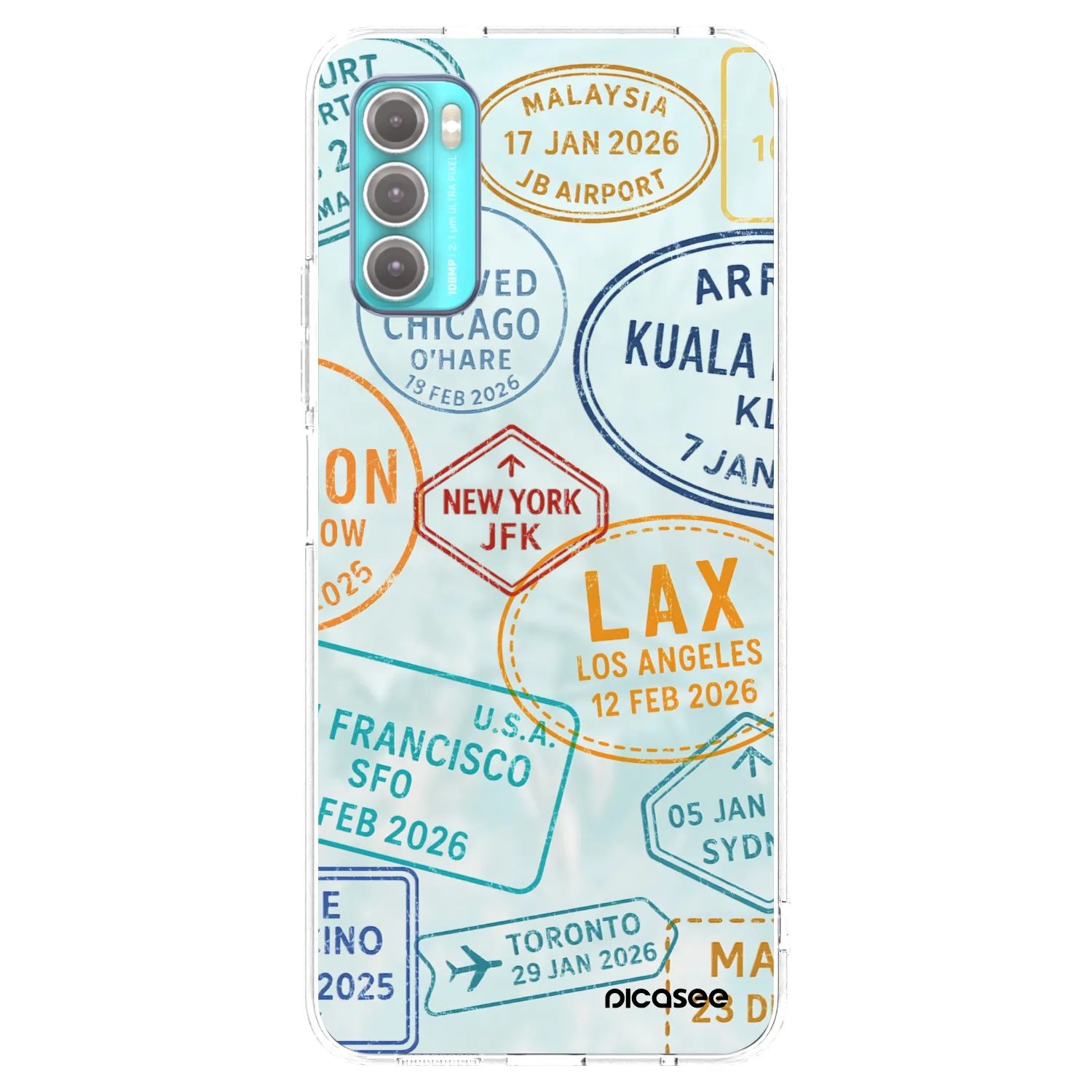 Picasee silikonowe przeźroczyste etui na Motorola Moto G60 - PASSPORT EDITION