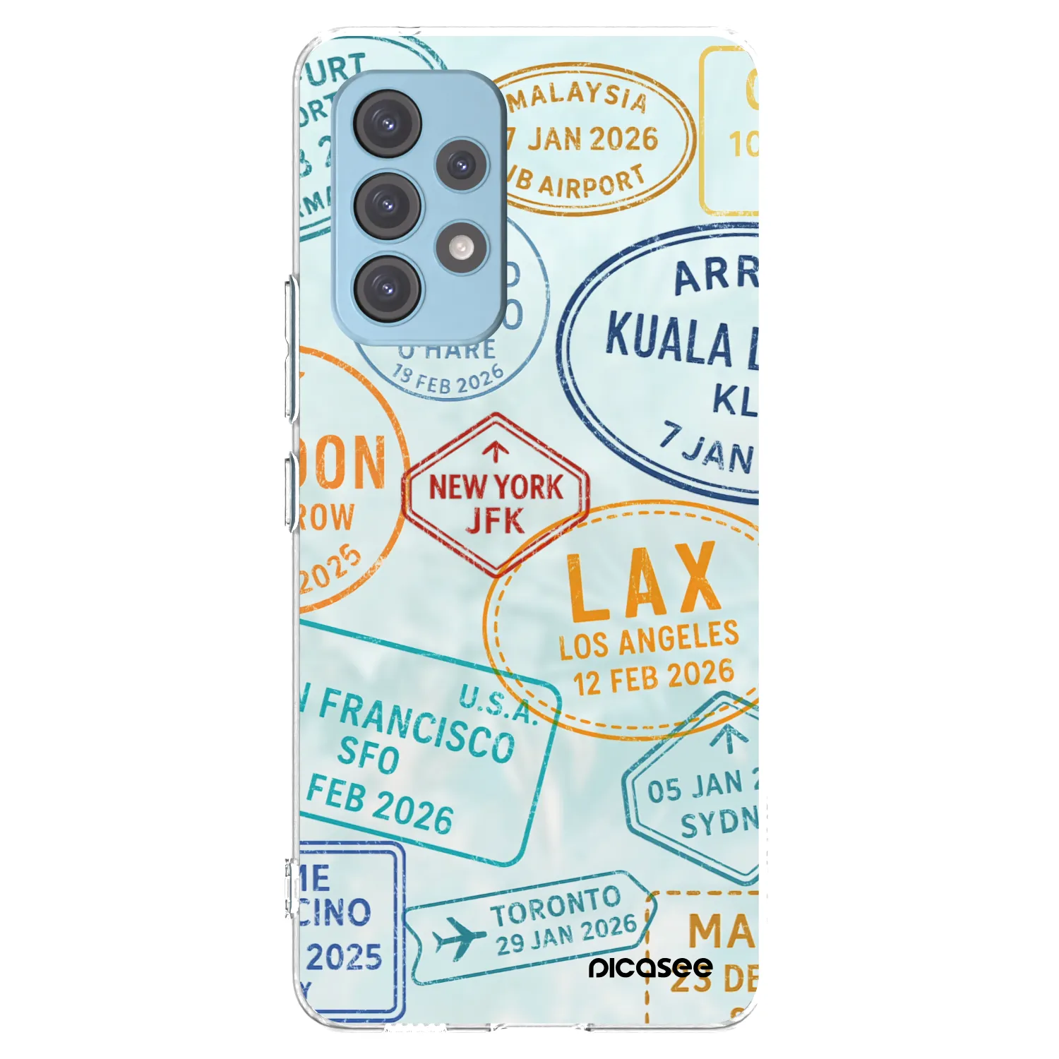 Picasee silikonowe przeźroczyste etui na Samsung Galaxy A53 5G A536 - PASSPORT EDITION