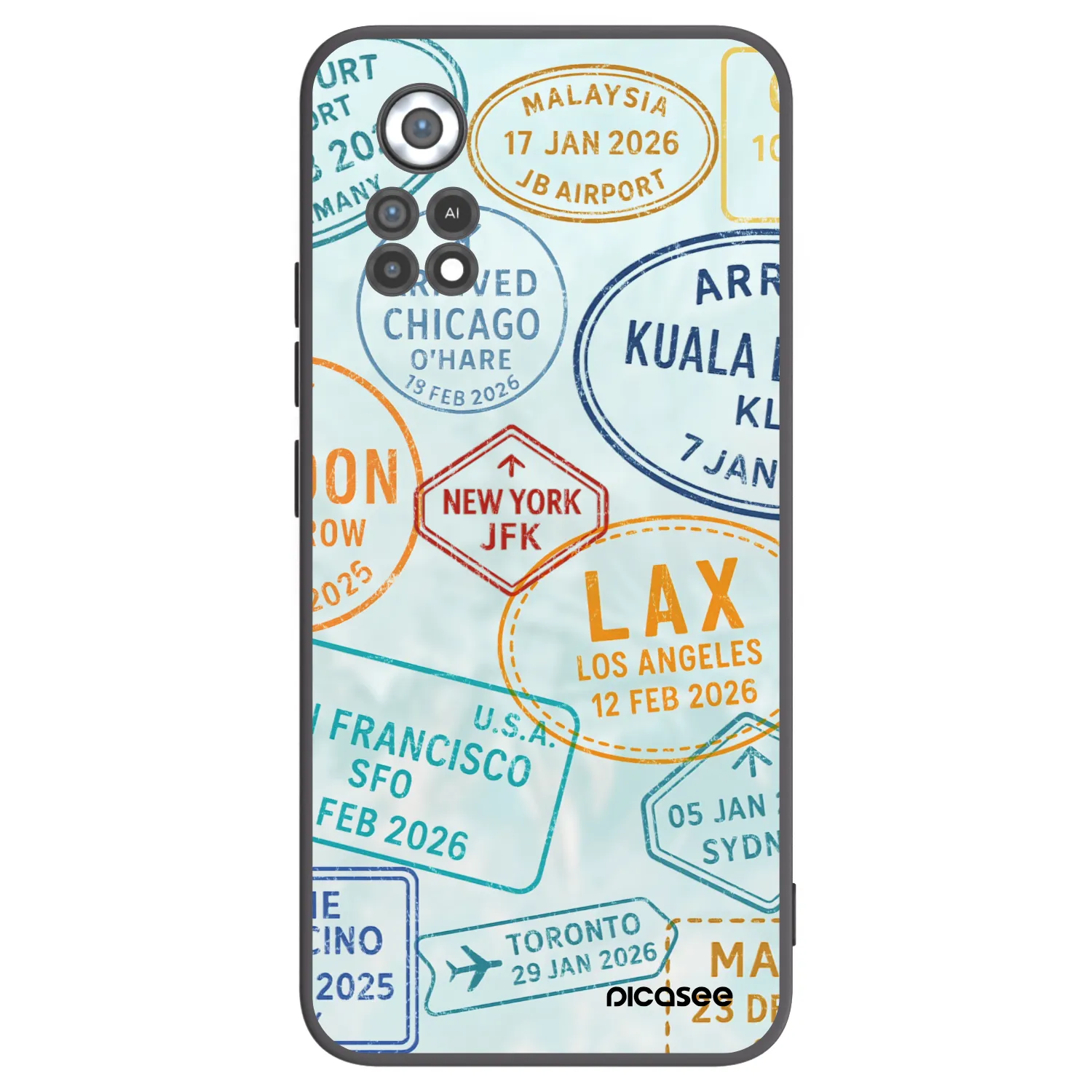 Picasee silikonowe czarne etui na Xiaomi Poco X4 Pro 5G - PASSPORT EDITION