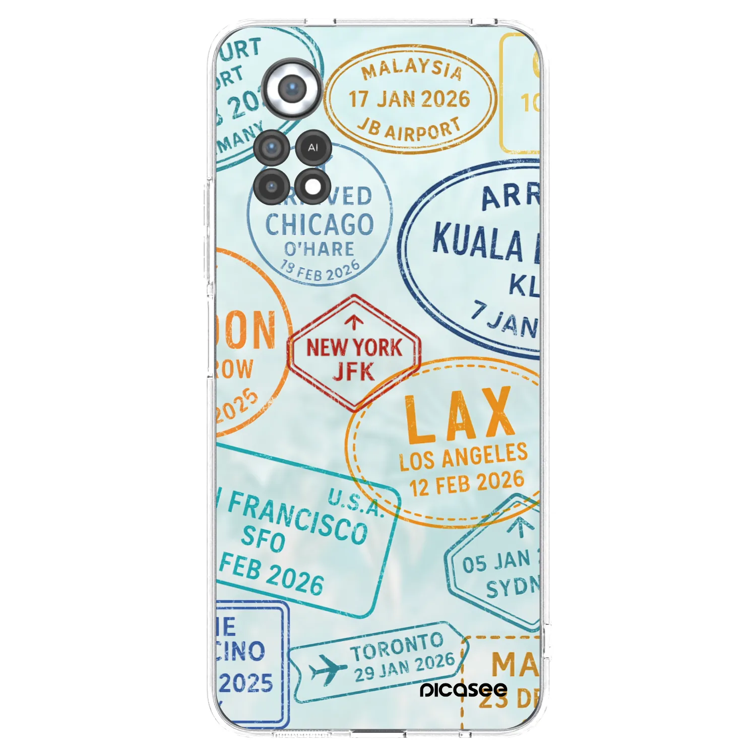Picasee silikonowe przeźroczyste etui na Xiaomi Poco X4 Pro 5G - PASSPORT EDITION