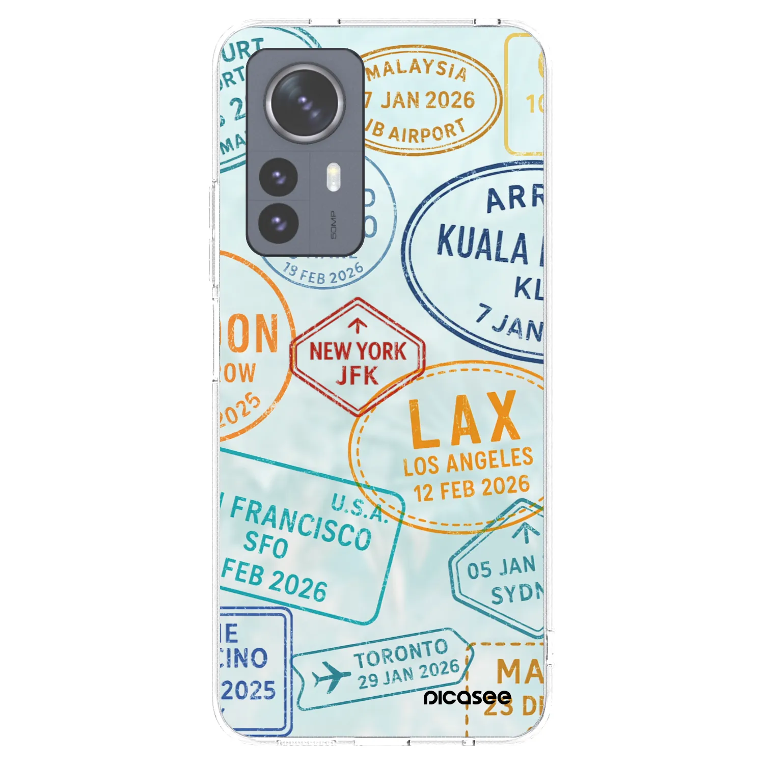 Picasee silikonowe przeźroczyste etui na Xiaomi 12 Pro - PASSPORT EDITION