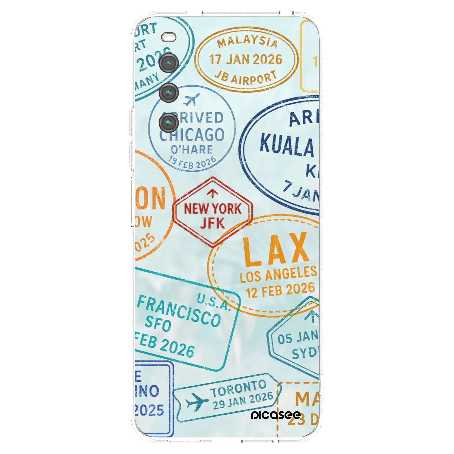 Picasee silikonowe przeźroczyste etui na Sony Xperia 10 IV 5G - PASSPORT EDITION