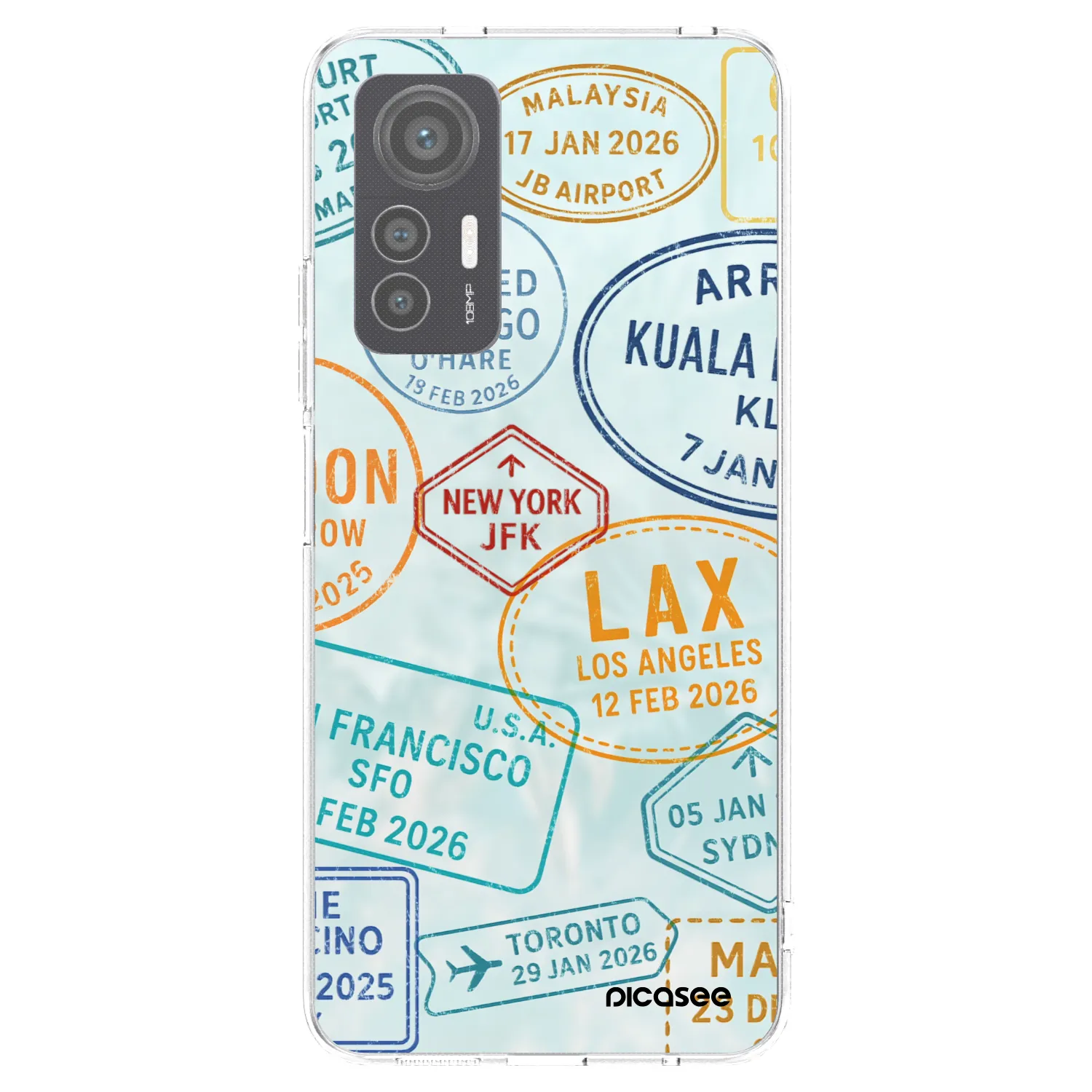 Picasee silikonowe przeźroczyste etui na Xiaomi 12 Lite - PASSPORT EDITION