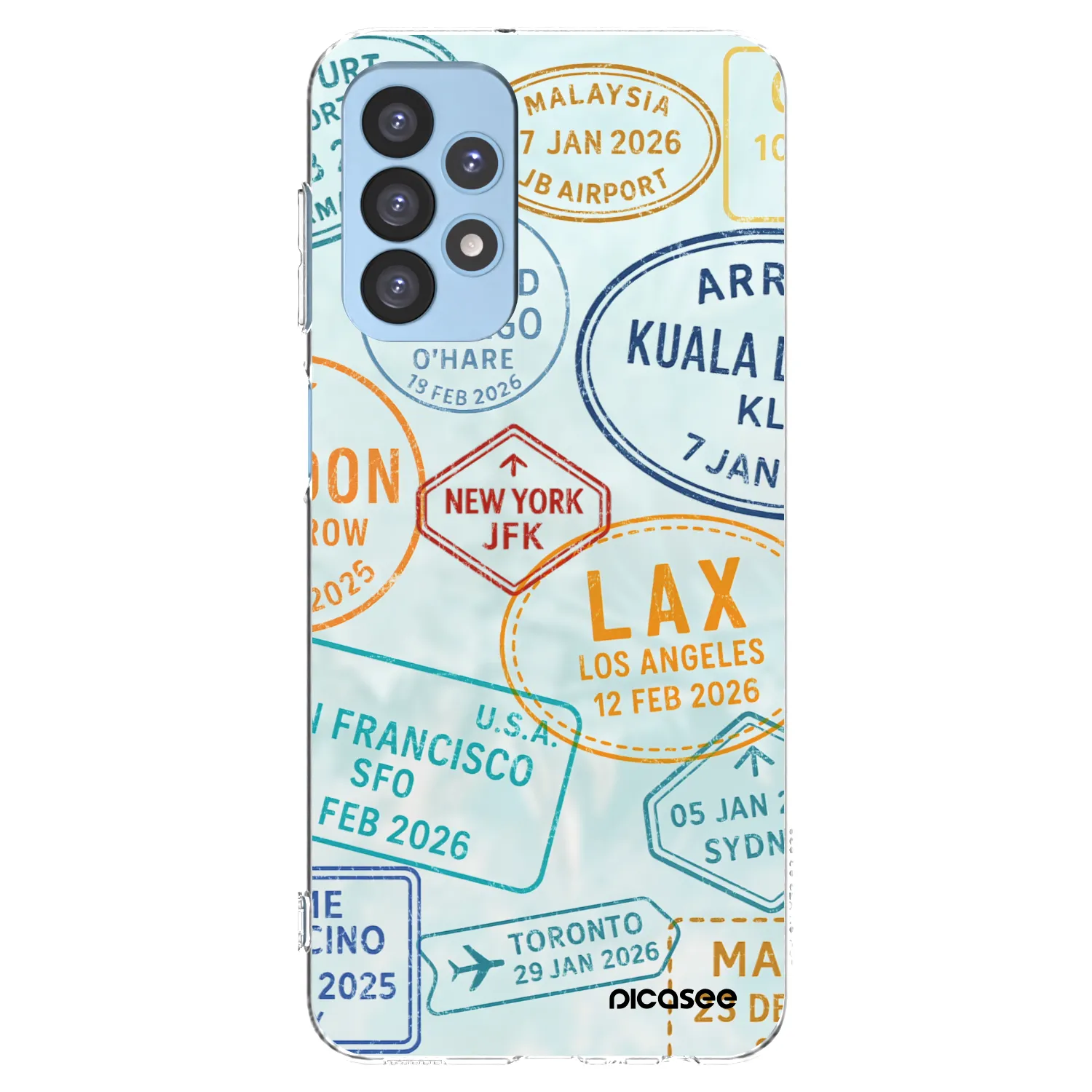 Picasee silikonowe przeźroczyste etui na Samsung Galaxy A23 A235F 4G - PASSPORT EDITION
