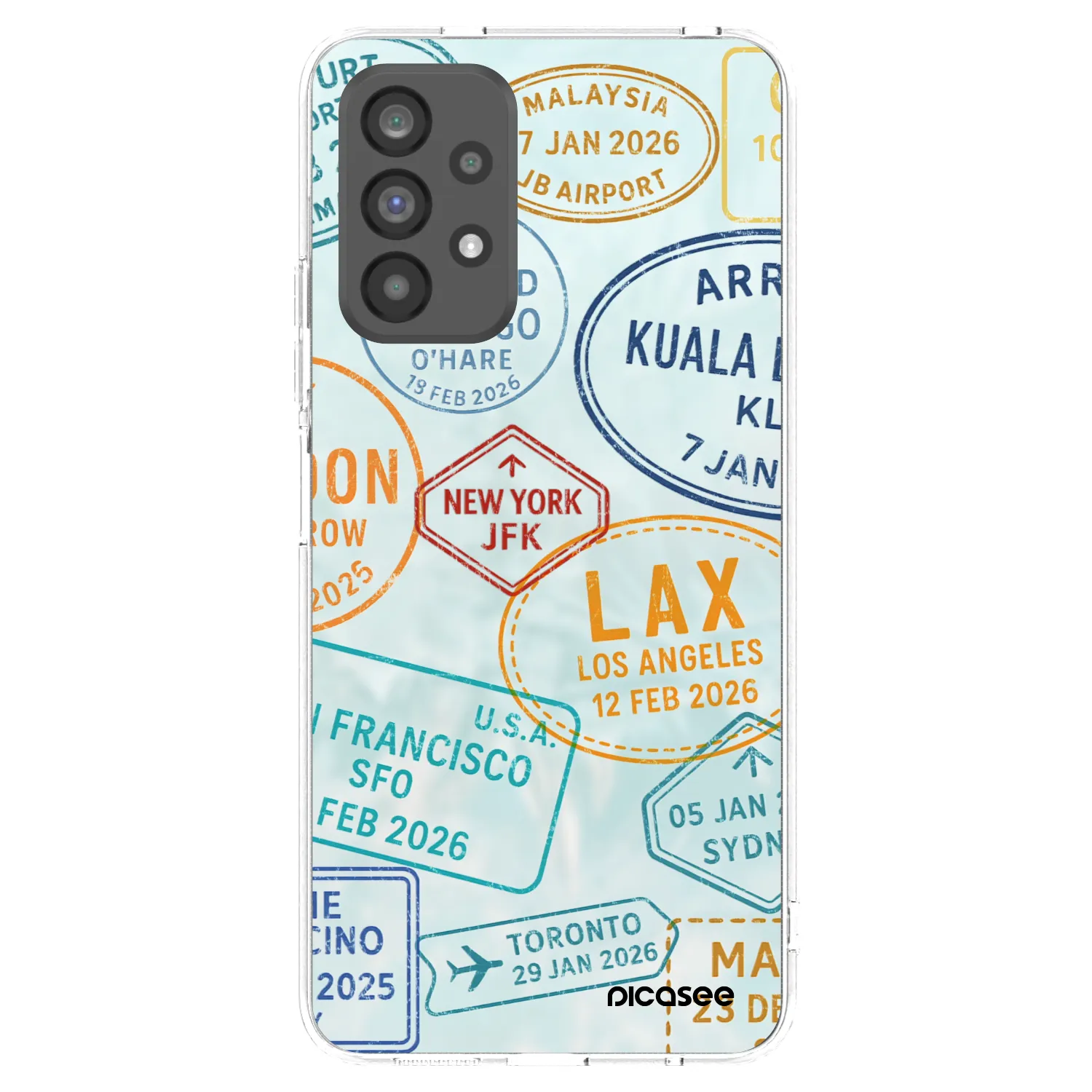 Picasee silikonowe przeźroczyste etui na Samsung Galaxy A73 5G - PASSPORT EDITION