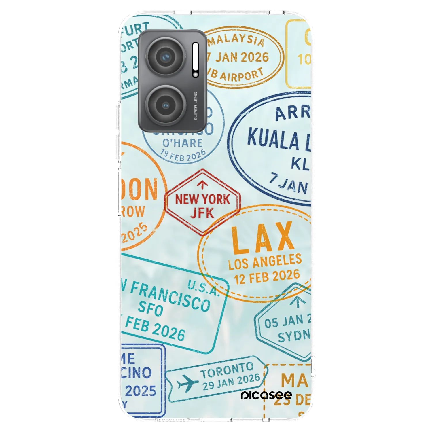 Picasee silikonowe przeźroczyste etui na Xiaomi Redmi 10 5G - PASSPORT EDITION