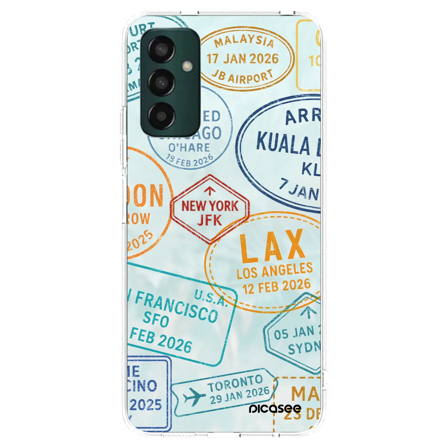 Picasee silikonowe przeźroczyste etui na Samsung Galaxy M23 5G - PASSPORT EDITION