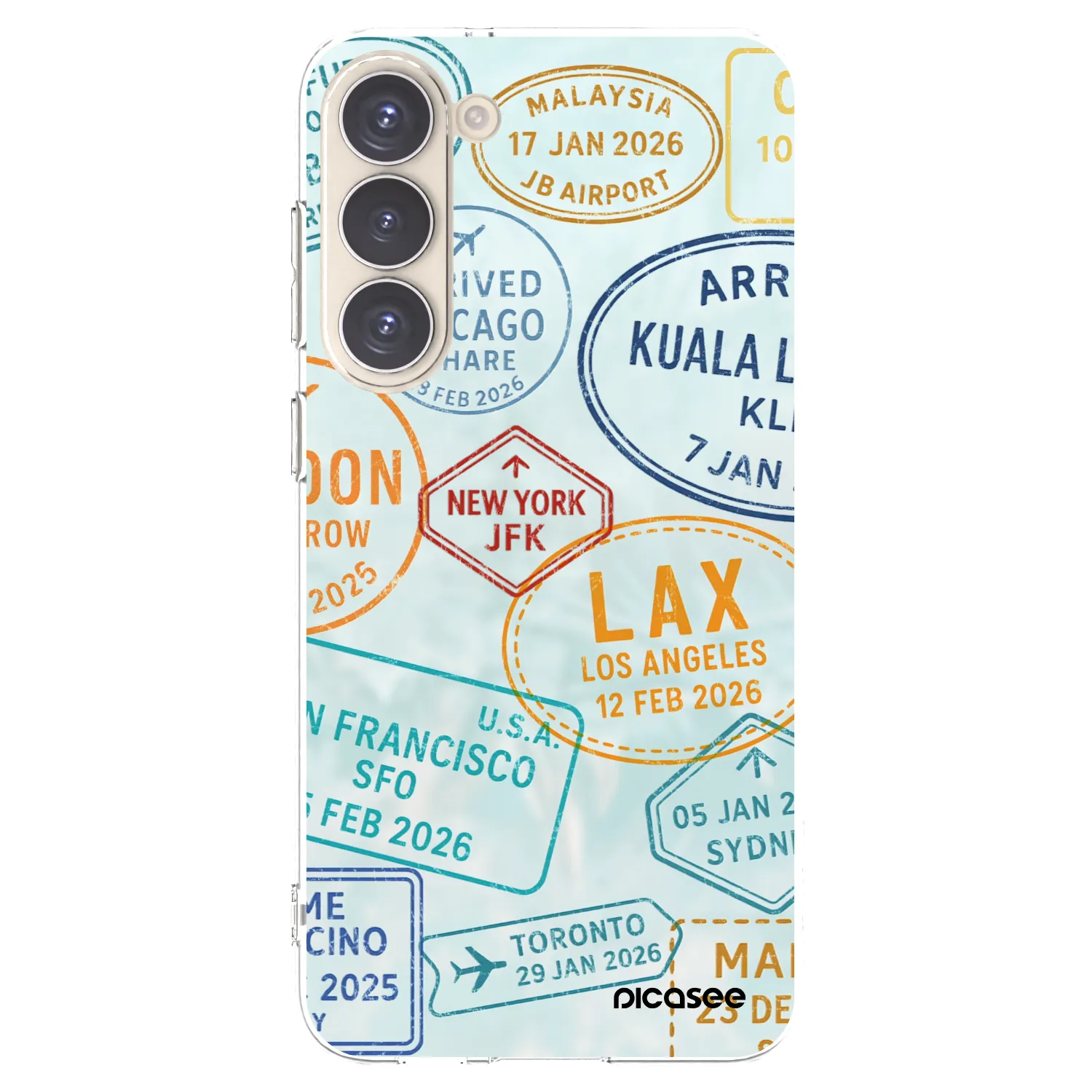 Picasee silikonowe przeźroczyste etui na Samsung Galaxy S23+ 5G - PASSPORT EDITION