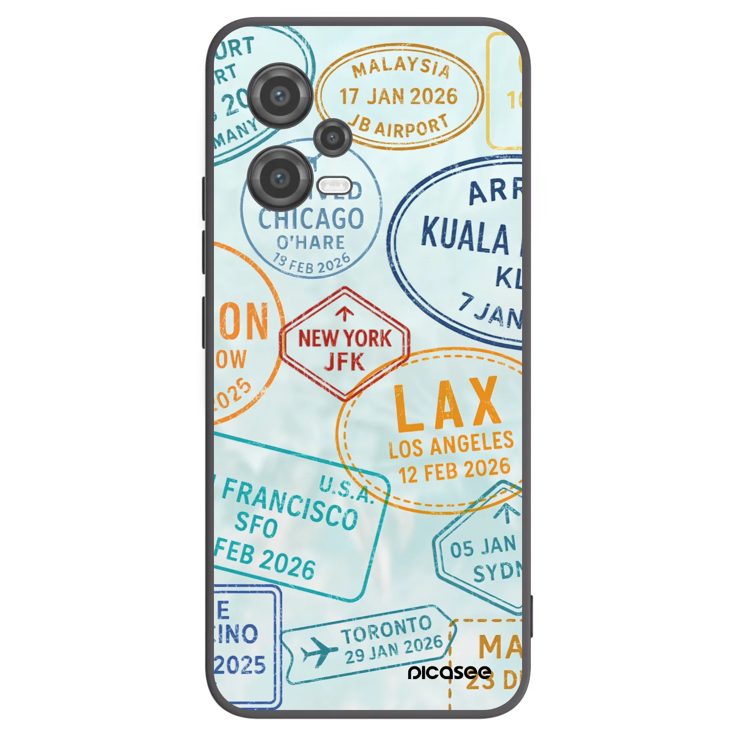 Picasee silikonowe czarne etui na Xiaomi Poco X5 - PASSPORT EDITION
