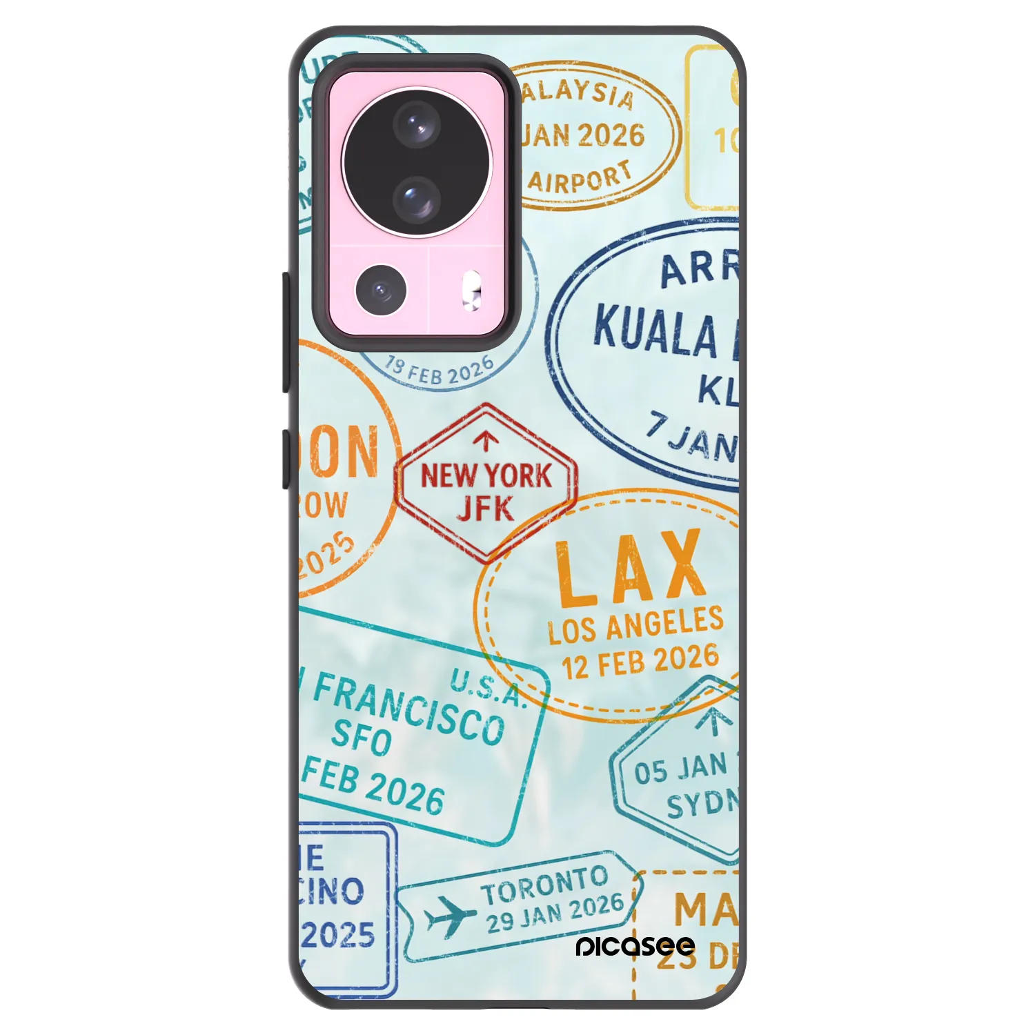 Picasee silikonowe czarne etui na Xiaomi 13 Lite - PASSPORT EDITION