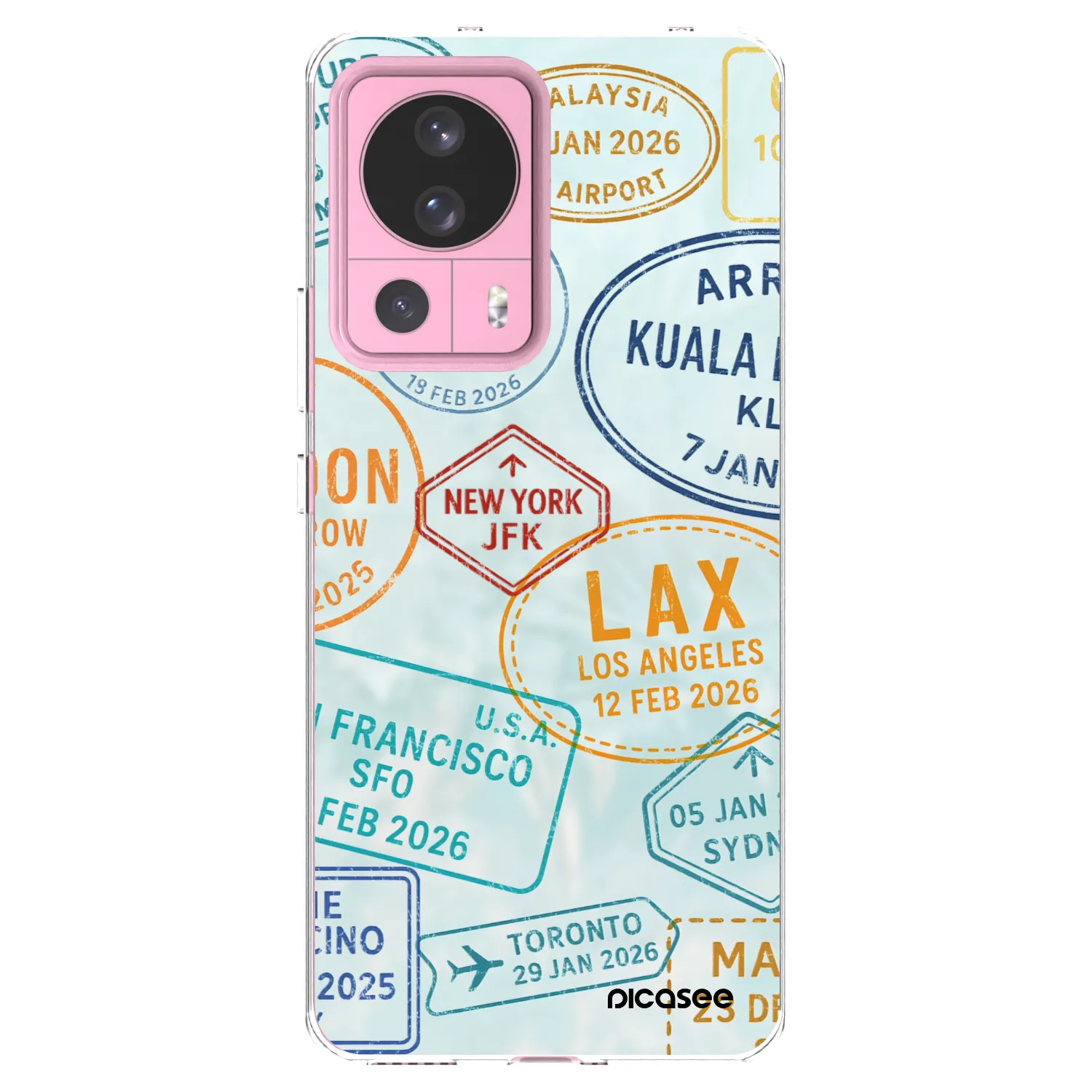 Picasee silikonowe przeźroczyste etui na Xiaomi 13 Lite - PASSPORT EDITION