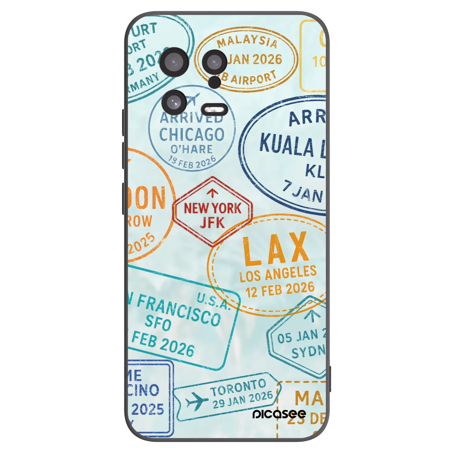 Picasee silikonowe czarne etui na Xiaomi 13 - PASSPORT EDITION