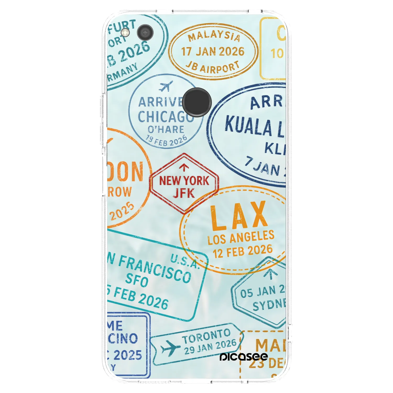 Picasee silikonowe przeźroczyste etui na Huawei P9 Lite 2017 - PASSPORT EDITION