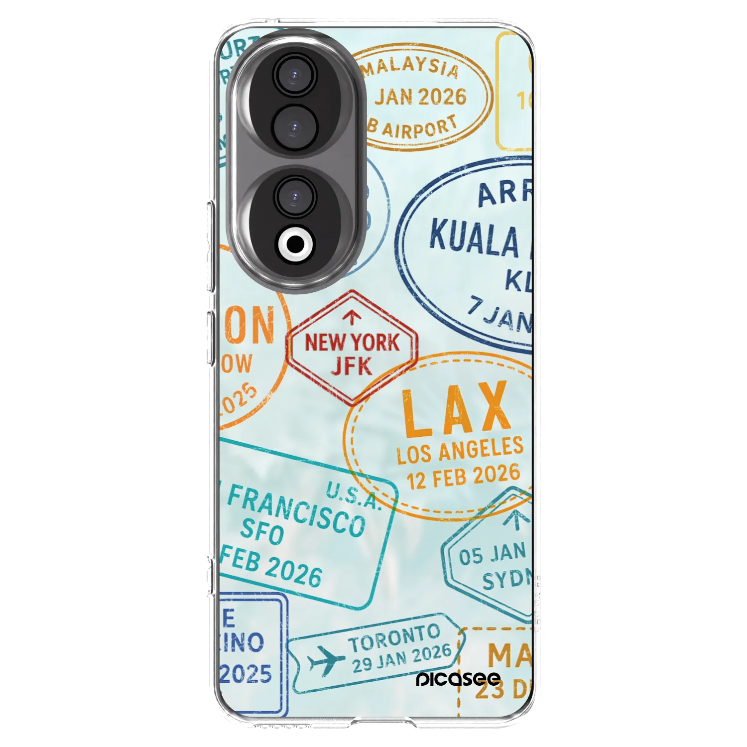 Picasee silikonowe przeźroczyste etui na Honor 90 5G - PASSPORT EDITION