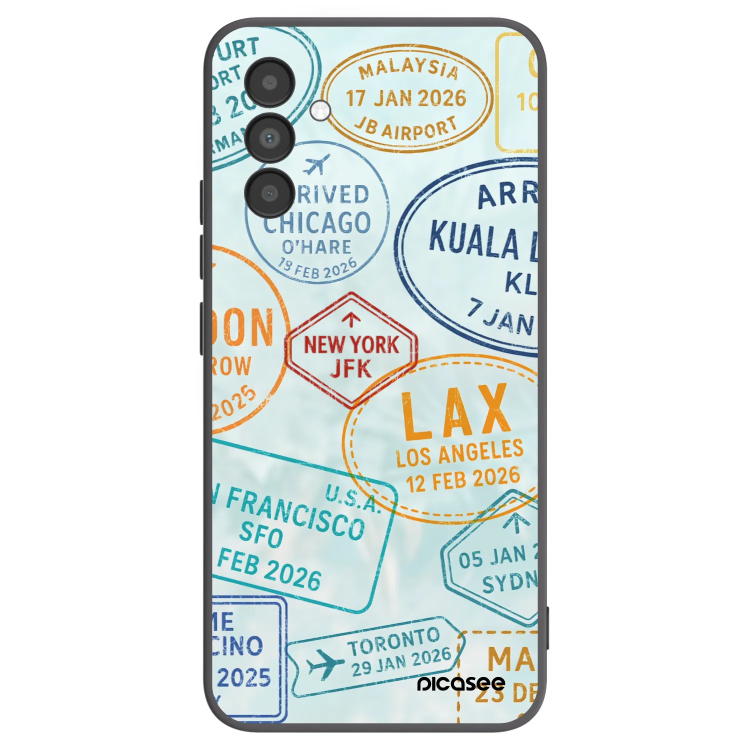 Picasee silikonowe czarne etui na Samsung Galaxy A04s A047F - PASSPORT EDITION